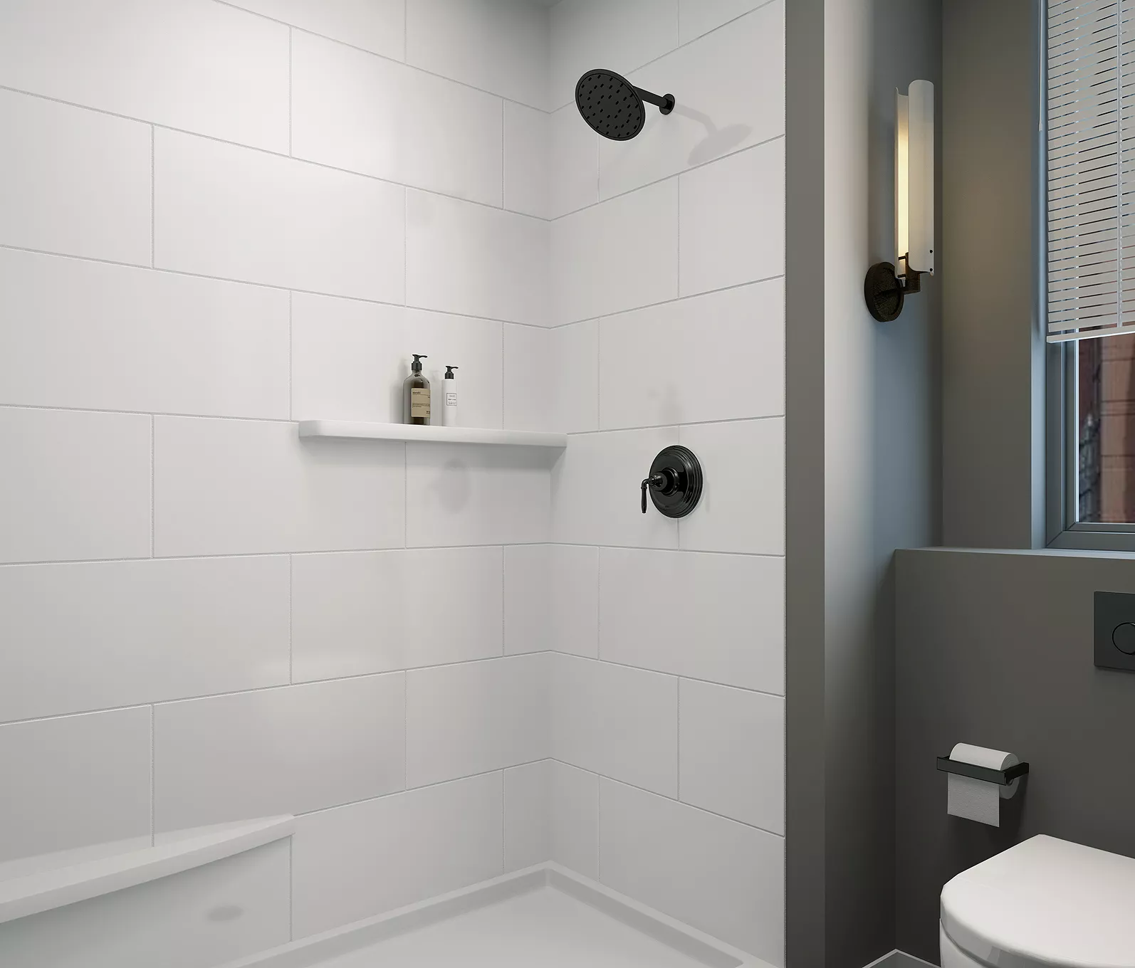 TS-CS: 12x24 Contemporary Shower Wall Panel System