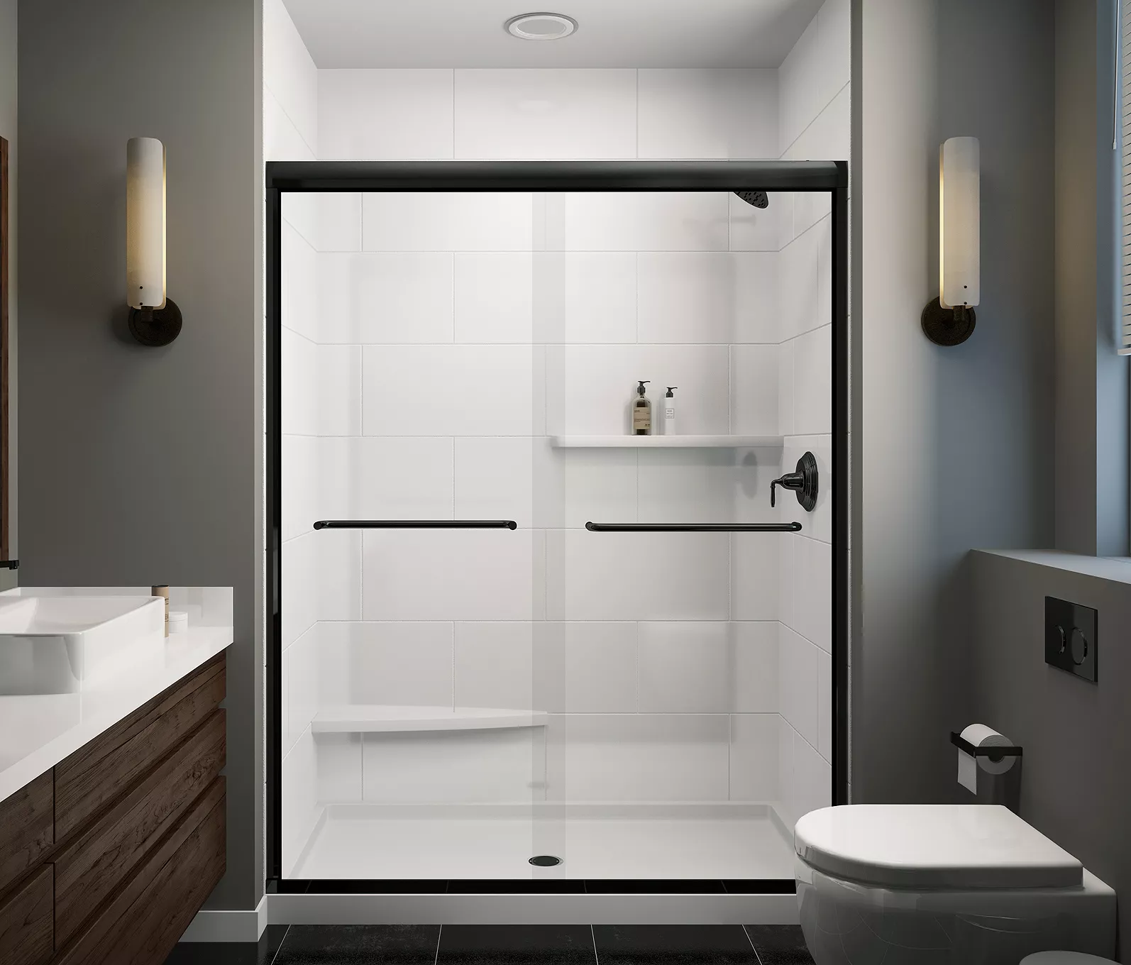 TS-CS: 12x24 Contemporary Shower Wall Panel System