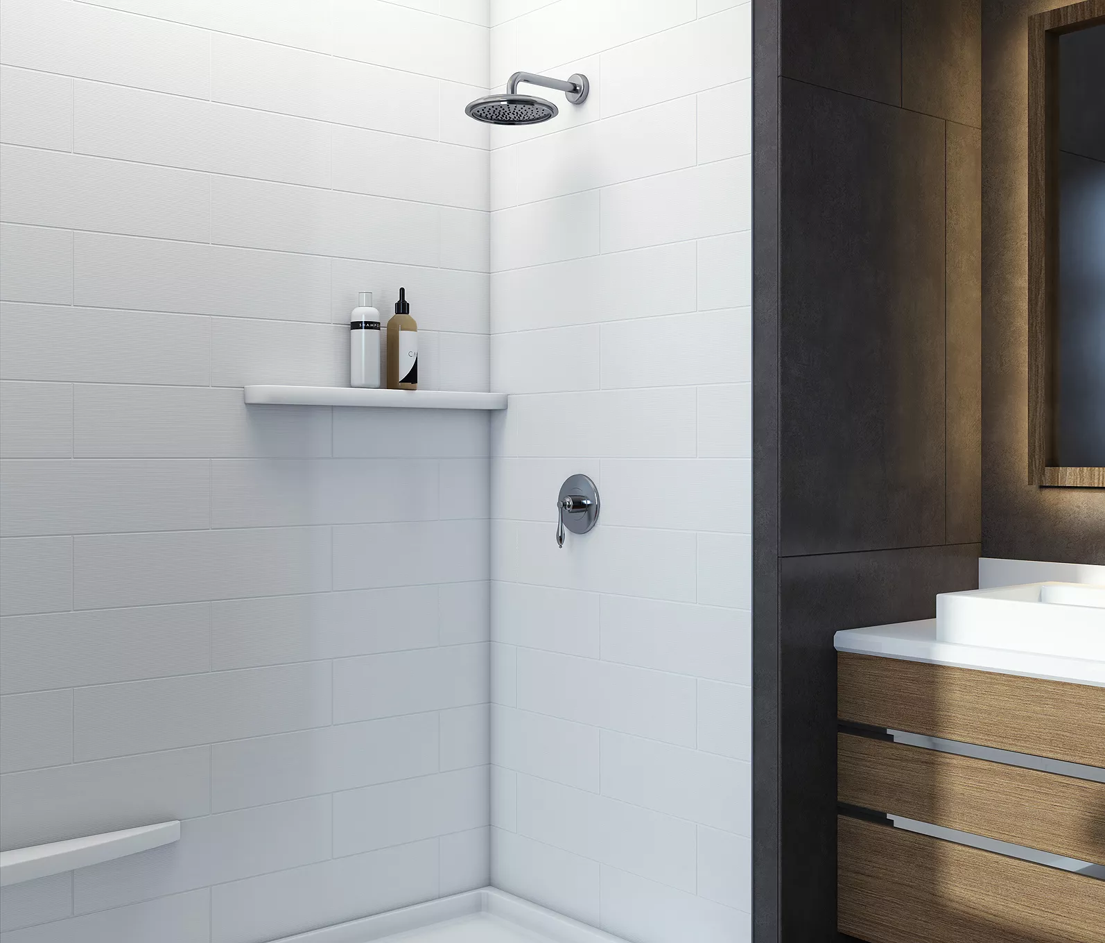 TS-VS: 6x24 Vision Shower Wall Panel System
