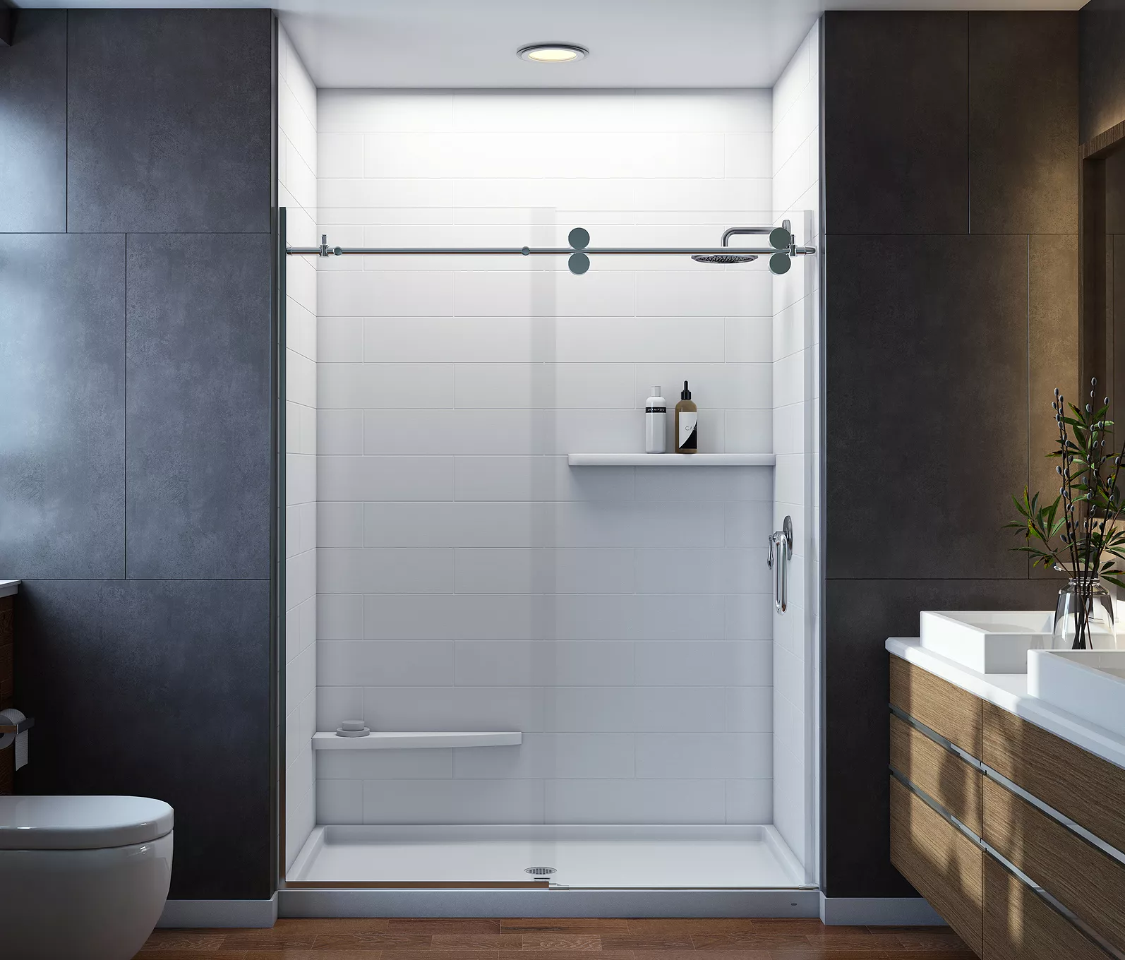 TS-VS: 6x24 Vision Shower Wall Panel System