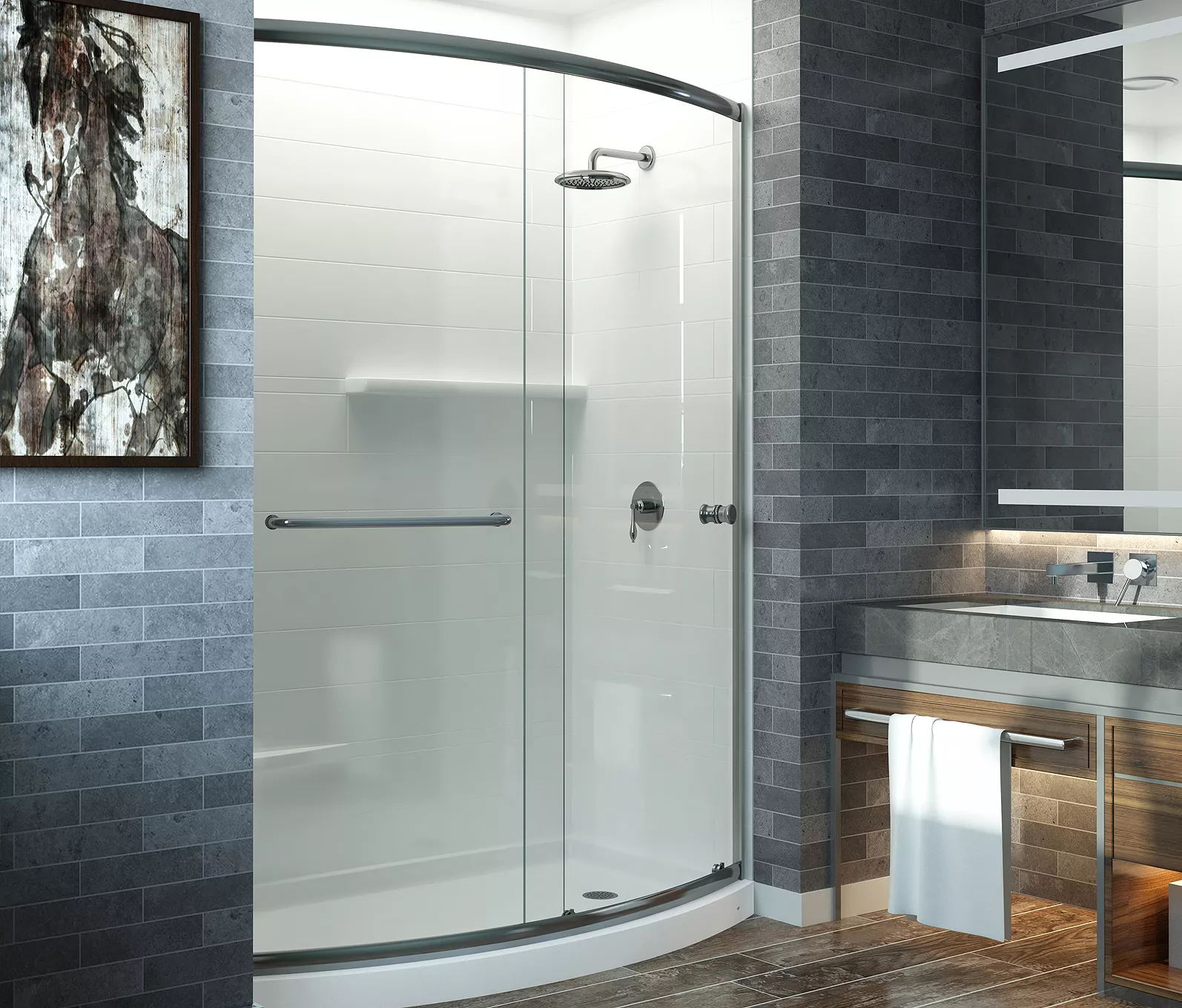BRUBF: Brunswick Bowfront Shower Door