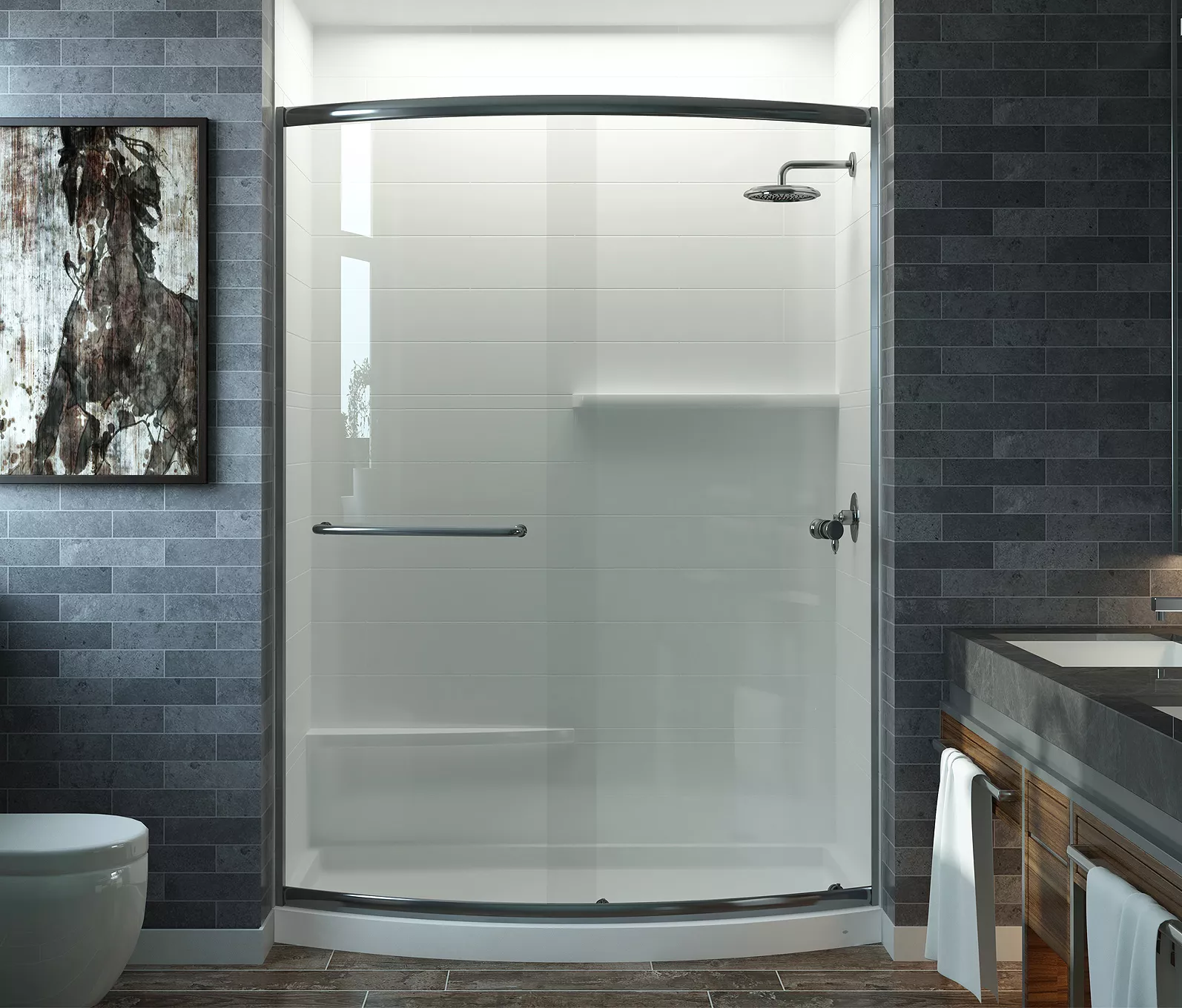BRUBF: Brunswick Bowfront Shower Door
