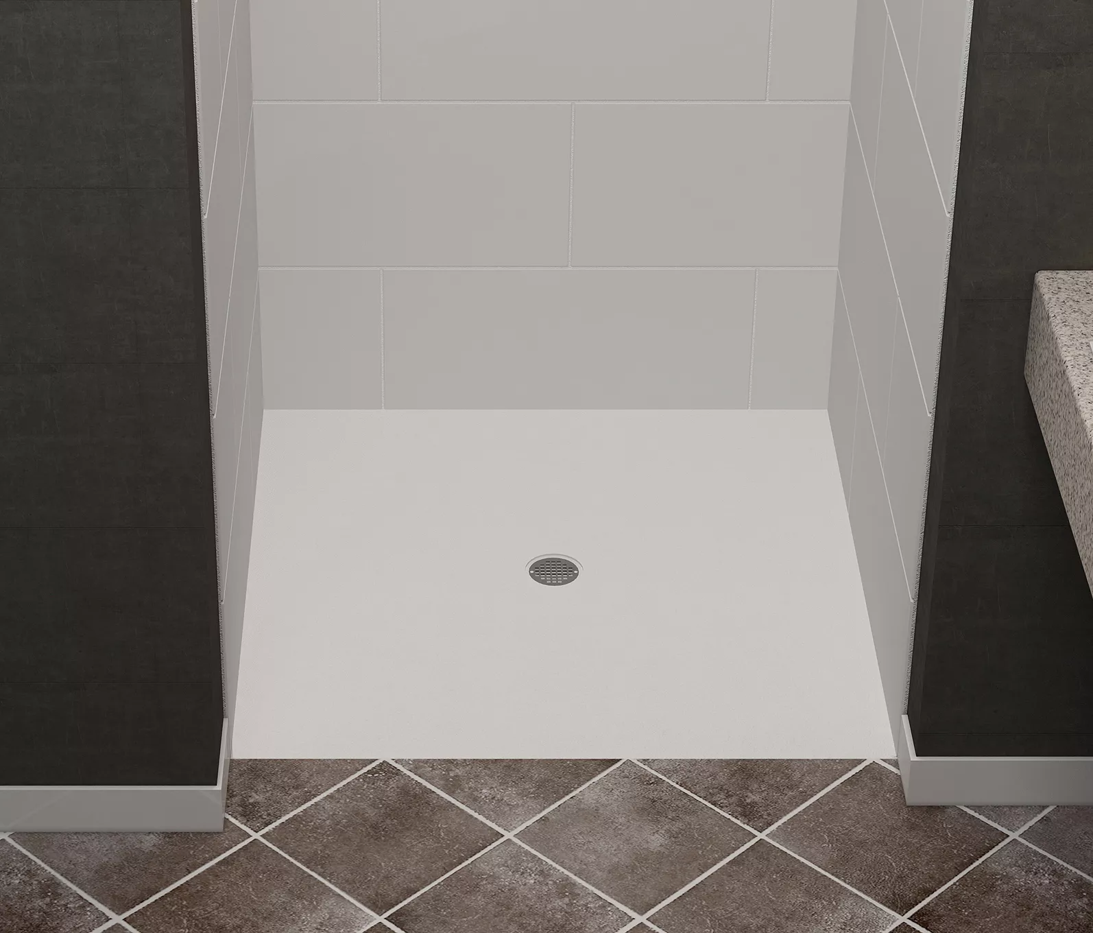 TP-3838: 38 x 38 Center Drain Transfer Shower Pan