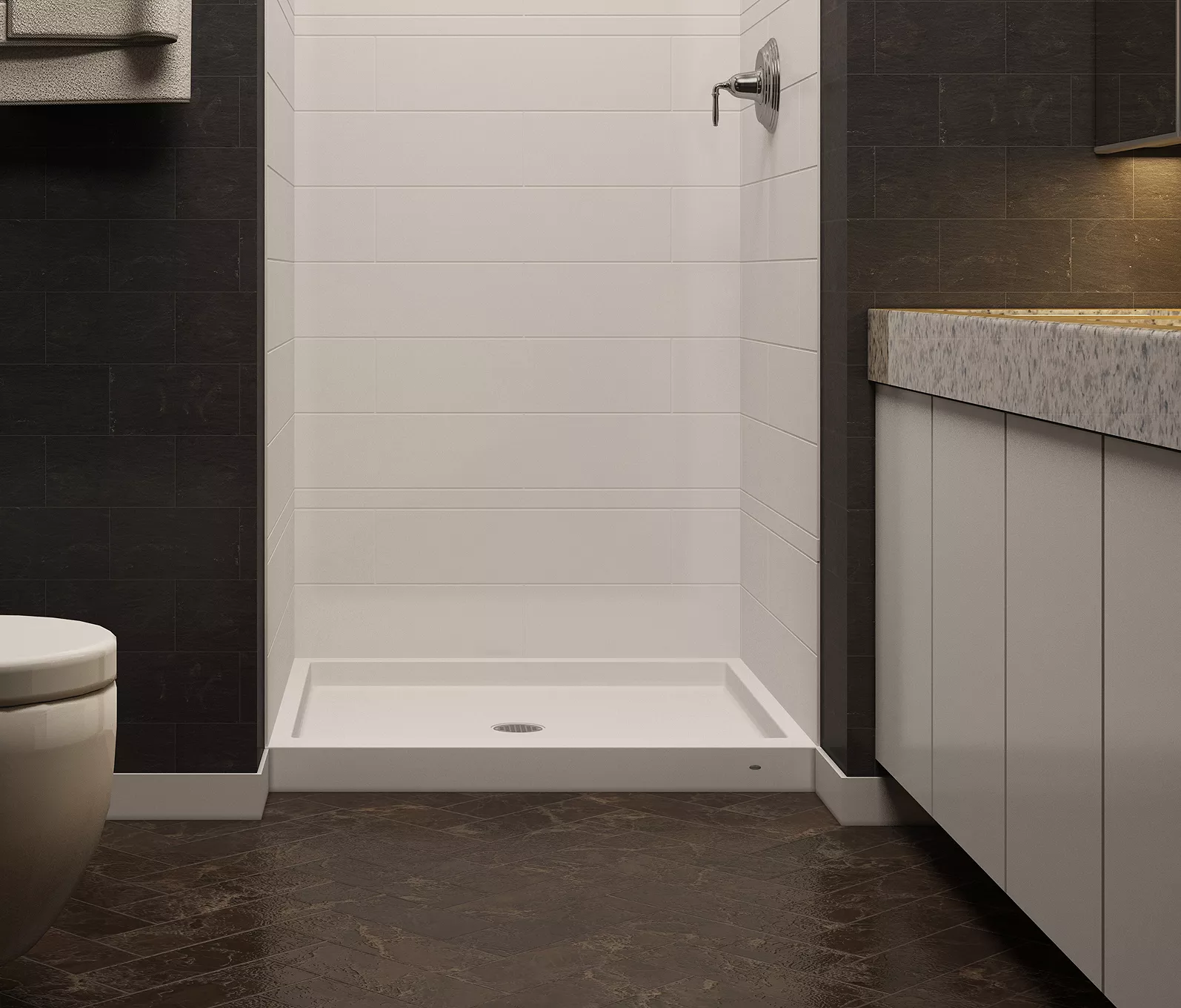 SP-3636: 36 x 36 Center Drain Shower Pan